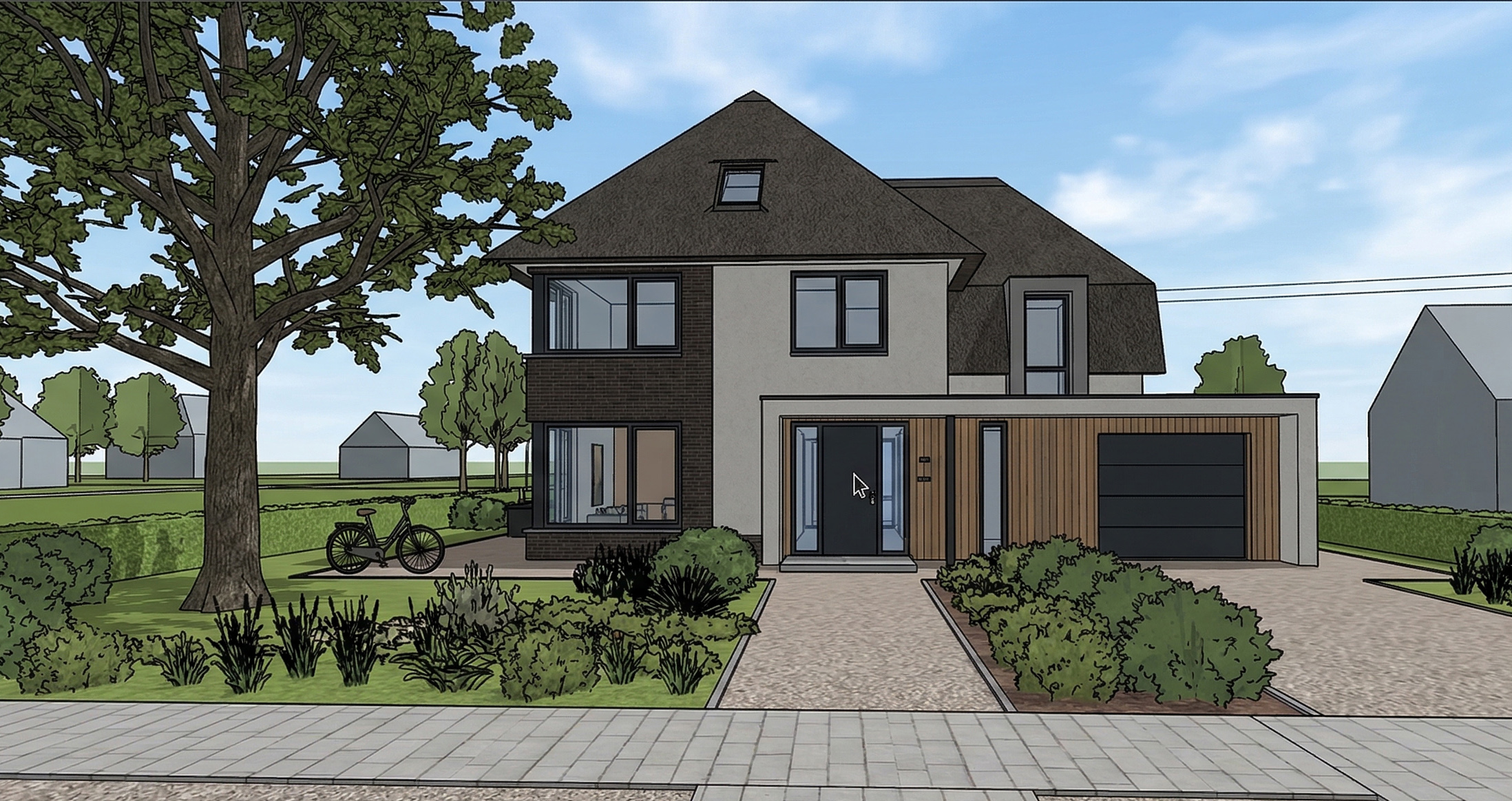 Werkrender vóór transformatie door Sherpa